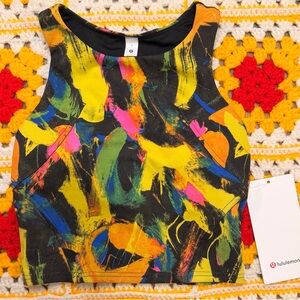 Lululemon Wunder Train Racerback Tank Top in Undertone Black Multi Size 2